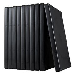 新品 サンワダイレクト DVDケース 2枚収納 10枚セット DVD トールケース ブラック 200-FCD033BK