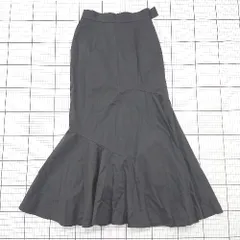 ◇ ⊂ エイミー キレイ系 ロング マーメイド パネルフリルマーメイドスカート サイズS ブラック系 レディース E  【1508260033053】