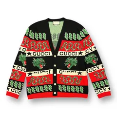 国内正規 GUCCI 19SS シンボルズ ロゴ ジャガード ウール ニット カーディガン 545747 XKADY グッチ L  62850Aのサムネイル