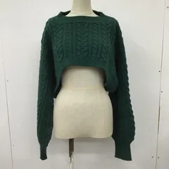 Heather ヘザー ニット、セーター 長袖 HE061512CF ケーブル編み ショート丈 ショートニット