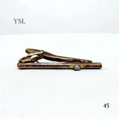イヴサンローラン YSL ヴィンテージ ネクタイピン ゴールド×シルバー