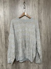 BEAUTY & YOUTH ビューティ&ユース ユナイテッドアローズ アーガイル柄 ニット セーター sizeL/水色  ◆■ レディース