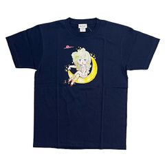 水森亜土 ツキ 半袖Tシャツ(M) メトロブルー アパレル
