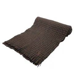 POLObyRalphLauren(ポロラルフローレン) マフラー - ダークブラウン×黒 ウール