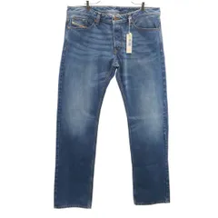 DIESEL ディーゼル ストレートデニムパンツ W38 ウォッシュブルー VIKER 0073P ジーンズ ビッグサイズ メンズ 古着