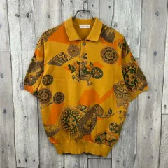 OLD LANCEL PARIS 90s ランセル 半袖 ニット ポロシャツ Mのサムネイル