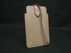 ■新品同様■ Maison Margiela メゾン マルジェラ 4ステッチ レザー スマホショルダー ポーチ 斜め掛け ピンクベージュ系 BM8117