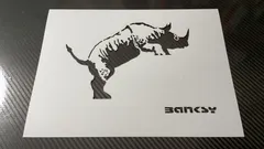 999バンクシーモンキーヘッドフォンA4厚紙ステンシルシート