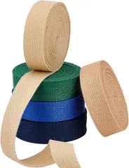 PH PandaHall カラフルポリテープ カバンテープ 5ロール ハンドメイドバック用 ポリエステルテープ 4色 25mm幅 長さ約5m/巻 厚み約1.4mm カバン持ち手 バーテープ ベルト 手芸 アクセサリーパーツ( ミックスカラー)