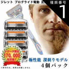 種類1：4個入 【本体プレゼント中！】 ジレット プログライド 電動 Gillette 替刃 PROモデル（深剃り） 髭剃り 電動 互換品 替え刃 5+1 フレックスボール カミソリ 送料無料