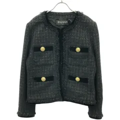 BALMAIN Paris バルマンパリ ツイードジャケット SF17259226C ブラック 42のサムネイル