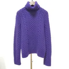 #wnc ラルフローレン RalphLauren セーター 5f 紫 ニット ケーブル タートル レディース [794849]