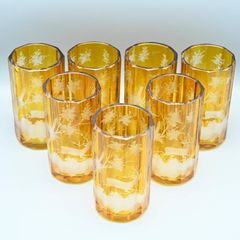 BOHEMIA ボヘミア 鹿文タンブラー 7客セット M07-t009
