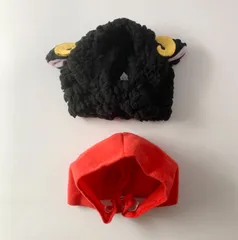 【まとめ売り】 ねこのかぶりもの りんご ひつじ 2点セット