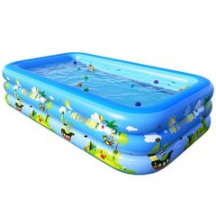 150*105*55cm プール ビニールプール 大型 小型プール 家庭用 子供用 ビニールプール エアプール 水遊び サイズ選択可能 折りたたみ式 長方形 屋外 暑さ対策
