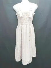 ◇ dazzlin ダズリン 大人女子 こなれ感 ギャザー ノースリーブ 膝下丈 ワンピース サイズF ベージュ レディース P  【1308240017499】のサムネイル