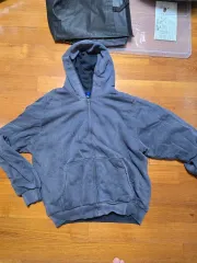 xl YEEZY GAP(イージーギャップ) フード付き ジップアップパーカー 詩的 黒 ウォッシング 良好