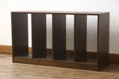 ★事前問合せ必須★ 本棚 和製アンティーク 昭和レトロ シンプル 本立て オープンラック ブックシェルフ リペア+発送まで3週間前後 R-070179