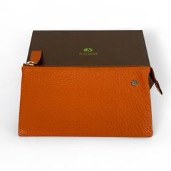 PELLE BORSA ペレボルサ オレンジ ファスナー長財布