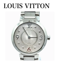 【中古美品】ルイヴィトン LOUIS VITTON　タンブール スリム Q12MG ステンレススチール レディース