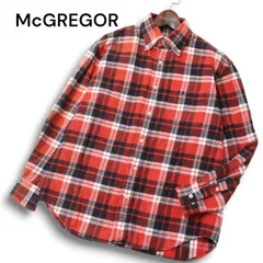 McGREGOR マクレガー 秋冬★ 長袖 ボタンダウン チェック ネル シャツ Sz.L メンズ