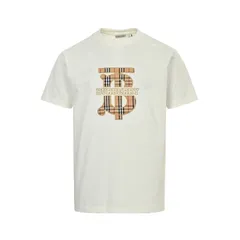 【今日WTO】Burberry 25ss チェック TB テープ刺繍文字半袖 -JY33