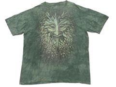 THE MOUNTAIN プリントタイダイTシャツ XL 緑 アメリカ古着