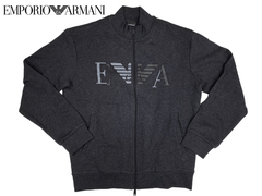 エンポリオ アルマーニ ブルゾンジャケット EMPORIO ARMANI 7V1ME3 6J39Z DARK GREY ビッグ GA イーグル ロゴマーク入り フルジップアップ メンズ ダークグレー系 スウェット トラック ジャケット Lサイズ