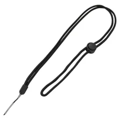 【新品・3営業日で発送】テレホンリース 丸紐ネックストラップ 長さ調整パーツ付 BK(RNST03BK)