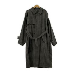 stein/シュタイン OVERSIZED TRENCH COAT ブラック S stein Black Oversized Double Breasted Trench Coat Steinhausen