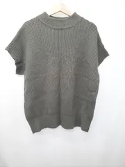 ◇ ⊆ URBAN RESEARCH アーバンリサーチ ハイネック 半袖 ニット サイズF チャコールグレー系 レディース E  【1503040005138】