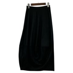 ISSEY MIYAKE ロングスカート 80s 筆タグ ポリスカート M ブラック