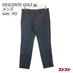 極美品 デサントゴルフ 近年 春夏 チェック ゴルフパンツ グレー 3L XO