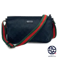 GUCCI グッチ 189749 GGキャンバス 黒 ブラック シェリーライン ショルダーバッグ バック カバン 鞄 ブランド