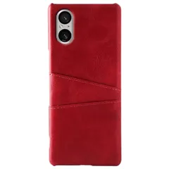 Xperia 5 V ケース SO-53D SOG12 A303SO エクスペリア5 マーク5  カード収納 レザー スマート ケース 【Color】 レッドのサムネイル