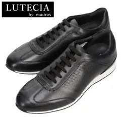 ルーテシア LUTECIA メンズ レザースニーカー LU8001 ビジネス カジュアル  3E 本革  8001 紳士靴  紐靴 マドラス　ブラックのサムネイル