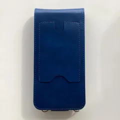 【7】B21-30 iphone13 pro スマホケース 手帳型 ショルダー ネイビー タテ型