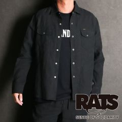 【RATS/ラッツ】LINEN SHIRT - BLACK / リネン シャツ / 25'RS-0409【メンズ】【送料無料】
