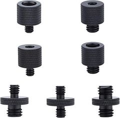 カメラネジ変換アダプター マイクアクセサリ 変換アダプター 3/8"メス-1/4"オス 1/4"メス-3/8"オス 1/4"メス-1/4"オス 3/8"メス-3/8"オス 変換ネジアダプター 汎用 1/4"オス-3/8"オス 1/4"オス-