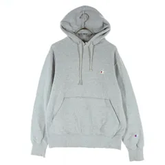 Champion チャンピオン 裏起毛 ロゴ刺繍 長袖 スウェットパーカー S グレー メンズ 古着