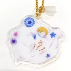 【中古】雑貨 夏目＆斑/ヤグルマギク・キキョウ お花のアクリルチャーム 「一番くじ 夏目友人帳 ニャンコ先生と花しらべ」 G賞