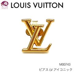 LOUIS VUITTON ルイヴィトン M00743 ピアス･LV アイコニック 片耳 LVイニシャル ゴールドカラーメタル AK3272 イタリア製