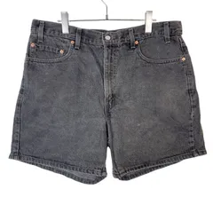 90s00sUSA製Levi'sリーバイス550ブラックデニムショーツハーフパンツショートパンツウォッシュドデニム黒relaxed fitリラックスドフィットvintageヴィンテージ50124