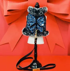 【犬猫用】犬 ペット ゴージャスハーネスリーシュセット