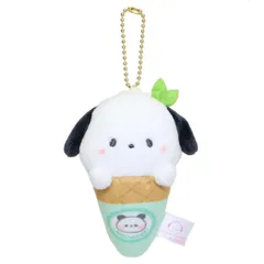 サンリオキャラクターズxもちもちぱんだ マスコット マスコットキーホルダー ポチャッコ アイス サンリオ カミオジャパン ミニぬいぐるみ キャラクター グッズ 