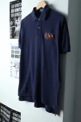 （ M ー XL ） ポロ Ralph Lauren(ラルフローレン) 半袖 カラー Tシャツ ネイビー マルチポニー- 14263