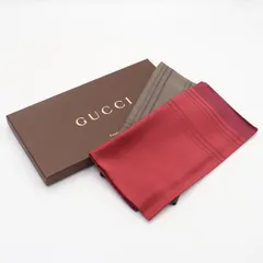 箱付 未使用品 グッチ ハンカチ 2枚セット コットン×シルク メンズ/レディース2000000 NSK INU