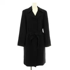 madam Joconde ステッチ ロング ジャケット コート 11 黒 L マダム ジョコンダ MADAM JOCONDE ウールストレッチ ロング