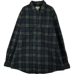 古着 エルエルビーン L.L.Bean チェック柄 ブラックウォッチチェック 長袖フリースシャツ メンズXL相当/eaa594514