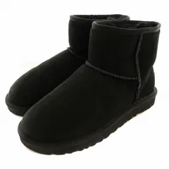 アグ UGG Classic Mini II 1016222 クラシック ミニ ムートンブーツ ショート US7 24cm 黒 ブラック /☆G
